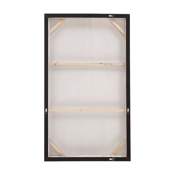 Benzara 35 X 60 Inch Wall Art Hand Painted Abstract Landscape Black Brown Finish - BM313405