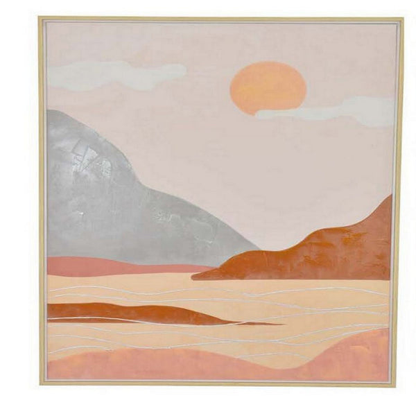 Benzara 36 X 47 Decorative Framed Wall Art Print Set Of 2 Day And Night Brown - BM315670