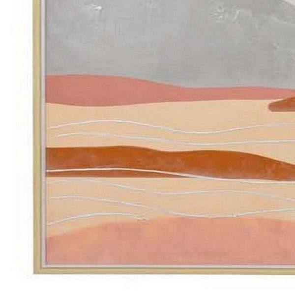 Benzara 36 X 47 Decorative Framed Wall Art Print Set Of 2 Day And Night Brown - BM315670