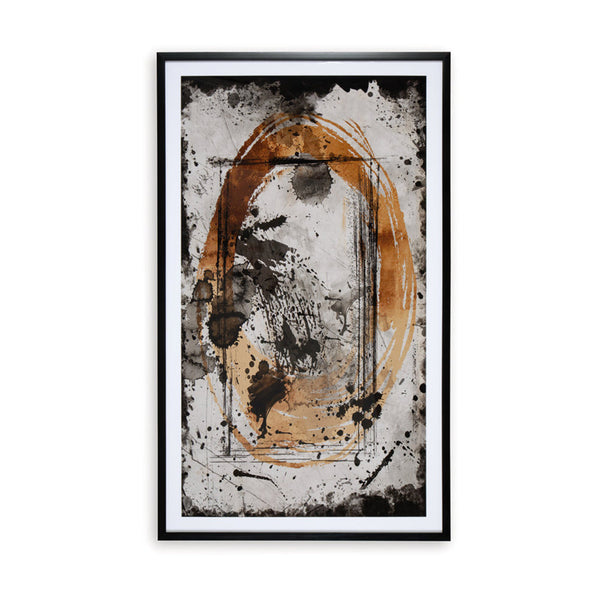 Benzara 37 X 63 Inch Wall Art Decor Framed Acrylic Modern Abstract Black Brown - BM313404