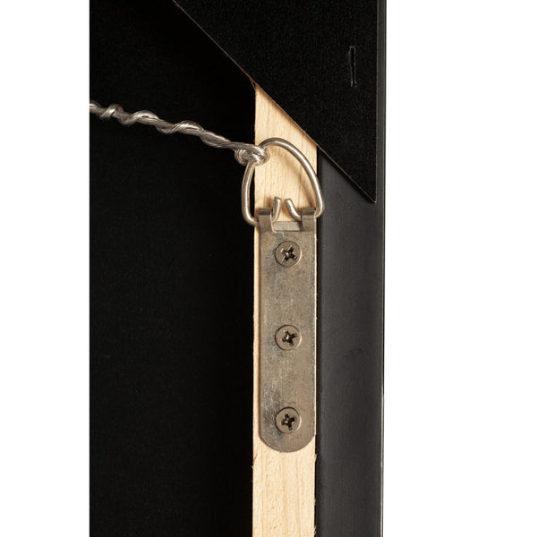 Benzara 37 X 63 Wall Art Decor Cloudy Sky Wrapped Canvas D Ring Black White - BM313416