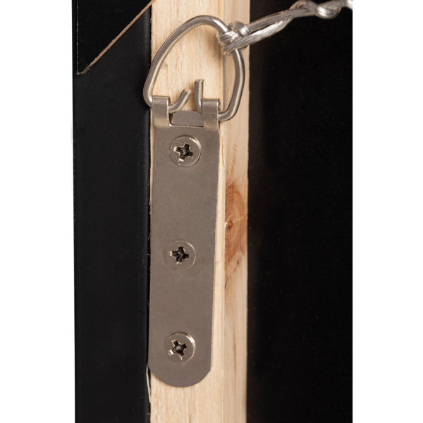 Benzara 37 X 63 Wall Art Decor Waterscape Wrapped Canvas D Ring Black White - BM313414