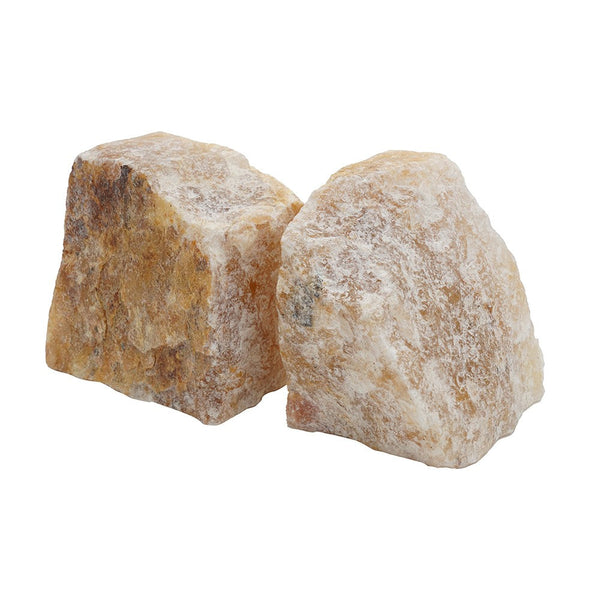 benzara 4 Inch Quartz Geode Bookend Naturally Textured Shape Brown and Beige - BM285586
