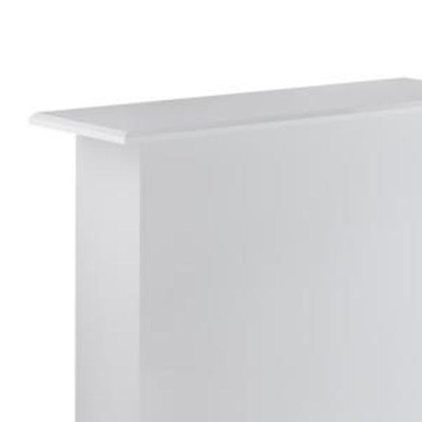Benzara 41 Inch Rectangular Wooden Bar Table With Storage White - BM157252