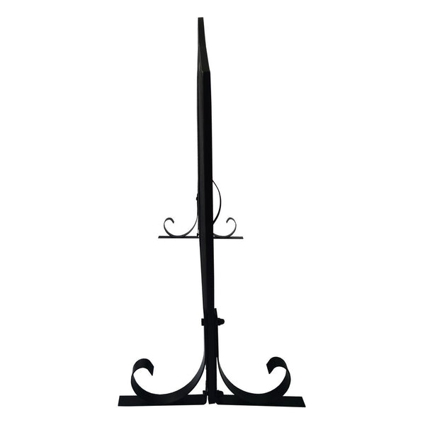 Benzara 43 Inches 3 Panel Iron Fireplace Screen Mesh Design Arched Top Tree Of Life Art Black - UPT-232047