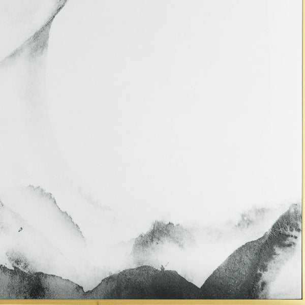 Benzara 46 X 46 Square Wall Art Decor Print Female Face Black And White Canvas - BM312852