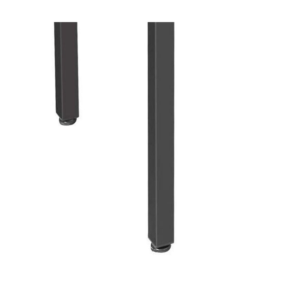 Benzara 47 Inch Rectangular Wood Top Writing Desk Iron Legs Rustic Brown Black - BM217108