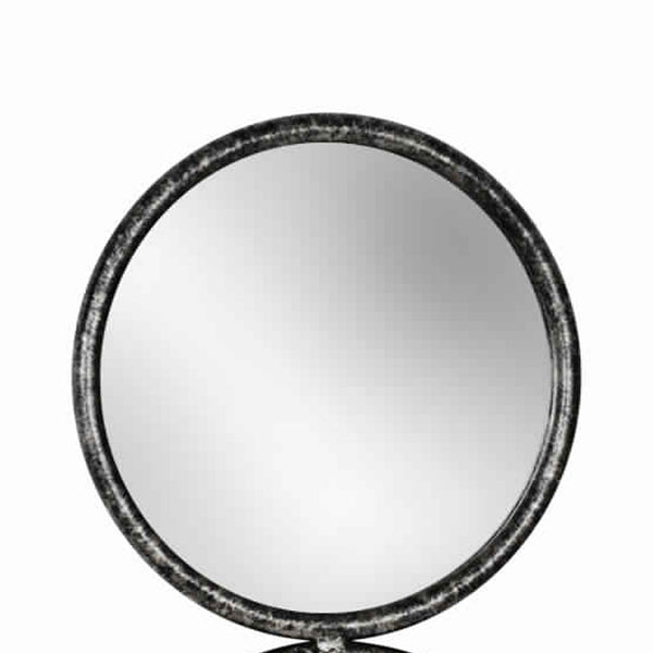 Benzara 48 Inch 4 Stacked Round Mirrored Wall Decor Antique Silver - BM225569