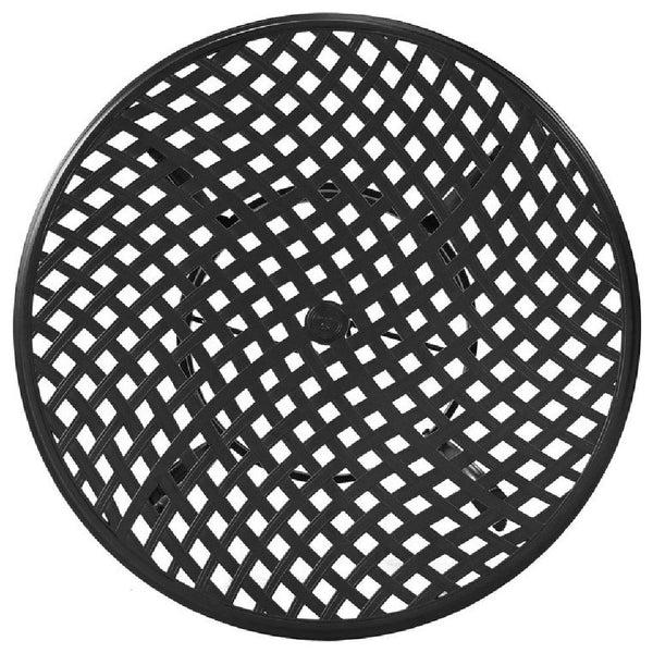 Benzara 49 Inch Wynn Outdoor Patio Round Open Metal Dining Table Black - BM272254