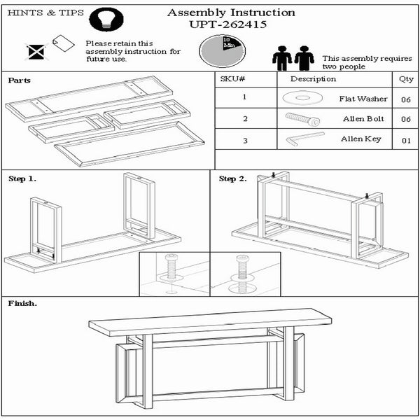 Benzara 59 Inch Artisan Crafted Farmhouse Console Table With Geometric Interlocked Base Rustic Light Brown - UPT-262415
