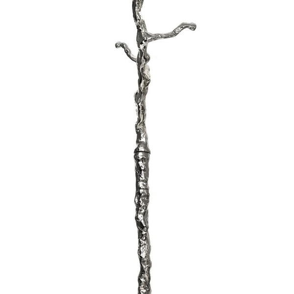 Benzara 71 Inch Modern Aluminum Coat Stand Branch Accent Perched Bird Silver - BM284721