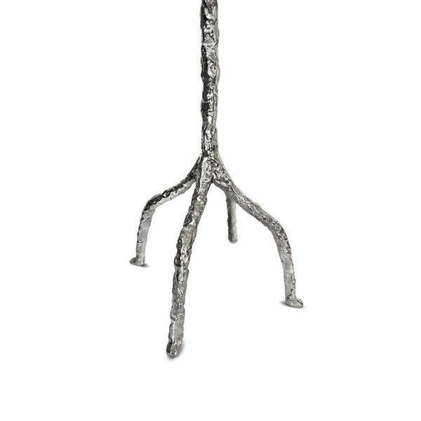 Benzara 71 Inch Modern Aluminum Coat Stand Branch Accent Perched Bird Silver - BM284721