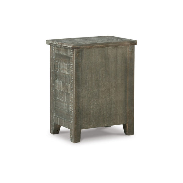 Benzara Accent Cabinet Crossbuck Pattern 20 Inch Distressed Gray Solid Wood -BM327782