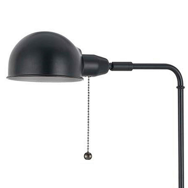 Benzara Adjustable Height Metal Pharmacy Lamp With Pull Chain Switch Black - BM220838