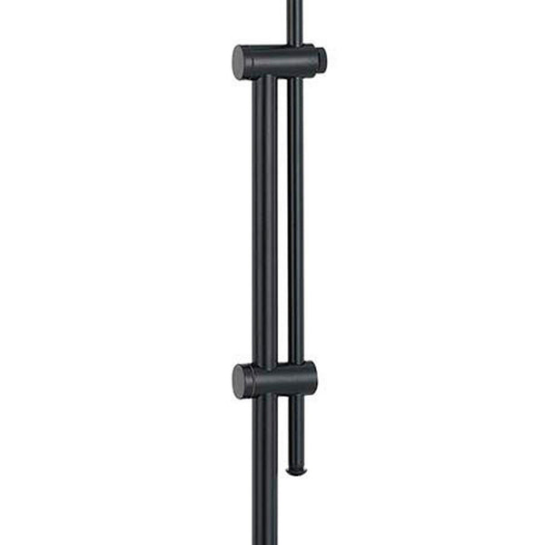 Benzara Adjustable Height Metal Pharmacy Lamp With Pull Chain Switch Black - BM220838