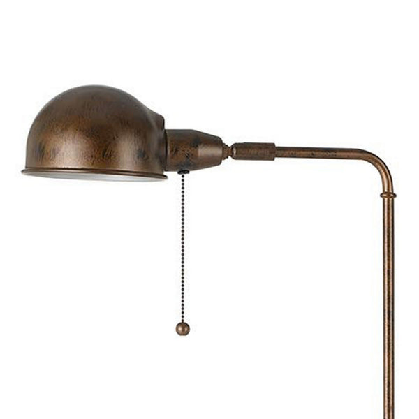 Benzara Adjustable Height Metal Pharmacy Lamp With Pull Chain Switch Bronze - BM220839