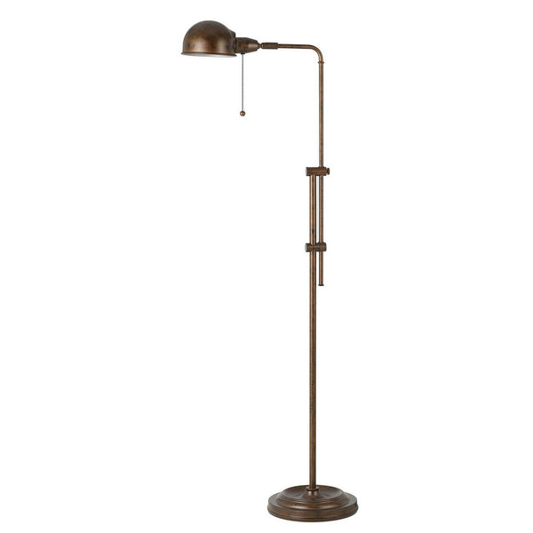 benzara Adjustable Height Metal Pharmacy Lamp with Pull Chain Switch Bronze - BM220839