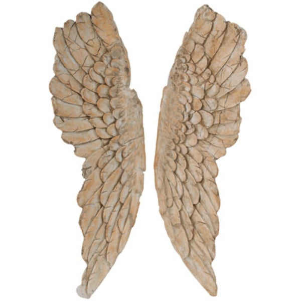 Benzara Angel Wings Statue Wall Art Set Of 2 Brown - BM165620