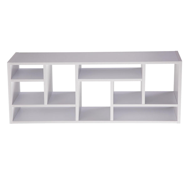Benzara Asa 71 Inch Modern Display Bookshelf 9 Multi Level Shelves White Finish - BM293584