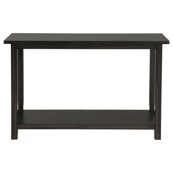 Benzara Ayne Console Table 1 Bottom Shelf Classic Black Wood Frame 47 Inch -BM329199