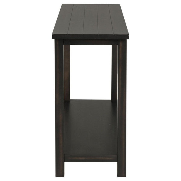 Benzara Ayne Console Table 1 Bottom Shelf Classic Black Wood Frame 47 Inch -BM329199