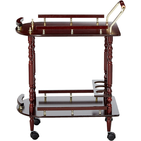 Benzara 2-Tier Serving Cart Brown- BM69285