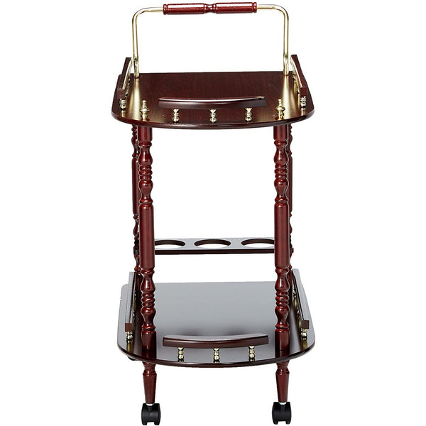 Benzara 2-Tier Serving Cart Brown- BM69285