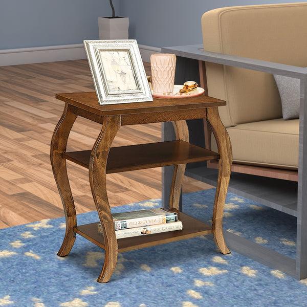 benzara Beautiful End Table Walnut - BM154583