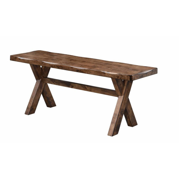 benzara BM163719 Wooden Bench Brown