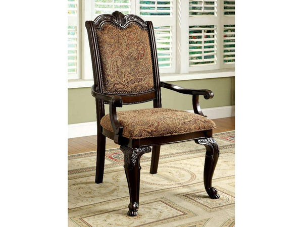benzara BM168996 Arm Chair Cherry Brown
