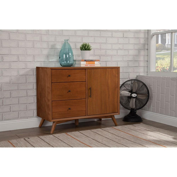 benzara BM172824 Mahogany Wood Accent Cabinet