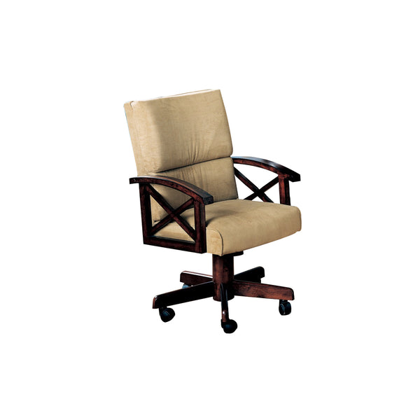 Benzara BM68943 Upholstered Arm Game Chair Brown