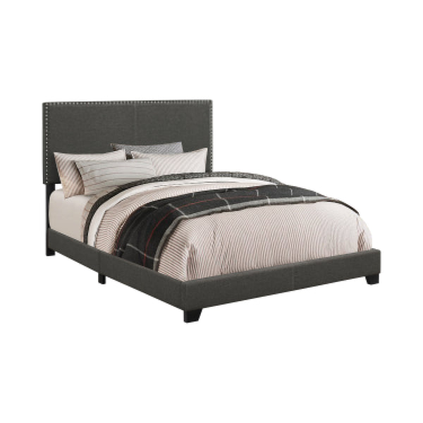 Benzara Benzara Charcoal Upholstered Eastern King Bed - BM172146