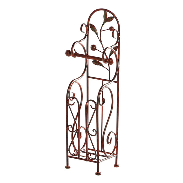 Benzara Benzara Classic Free Standing Metal Toilet Paper Holder Bronze - BM05343