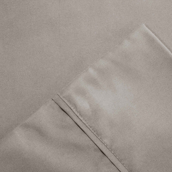 Benzara Bezons 4 Piece King Size Microfiber Sheet Set With 1800 Thread Count Gray - BM202321