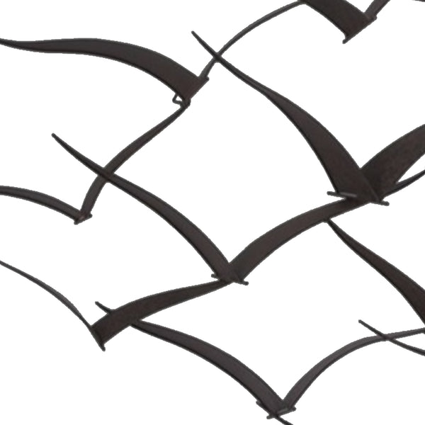 Benzara BM116745 Benzara Metal Flock Of Flying Birds Wall Decor Black