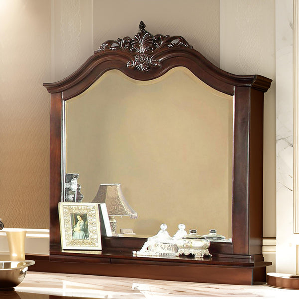 Benzara BM123617 Mandura Luxurious Style Mirror Cherry