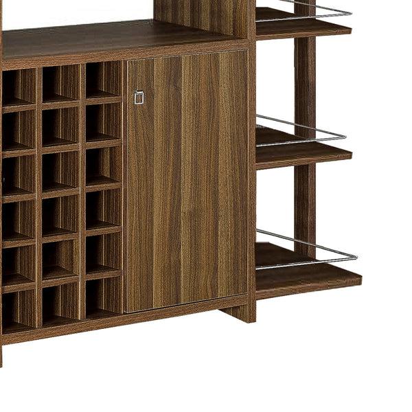 Benzara BM158064 Sturdy Modern Bar Unit With Wine Bottle Storage