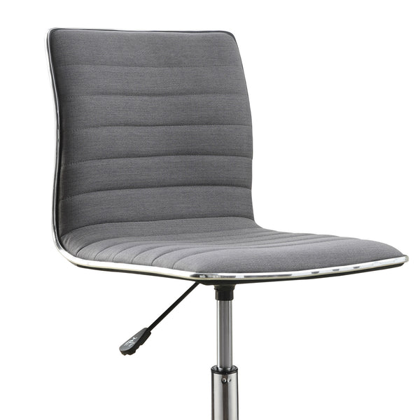 Benzara BM159082 Contemporary Mid-Back Desk Chair Gray