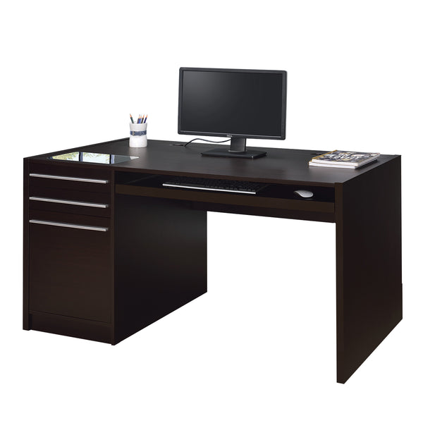 Benzara BM159112 Contemporary Connect-IT Computer Desk Brown