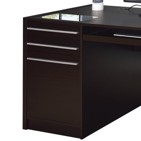 Benzara BM159112 Contemporary Connect-IT Computer Desk Brown