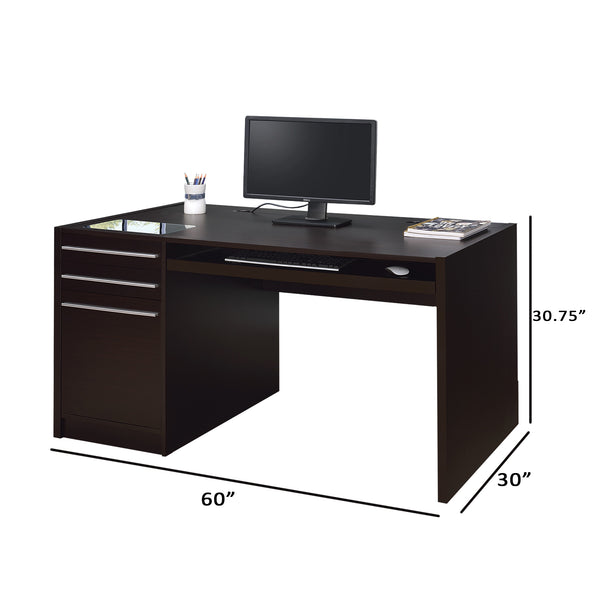 Benzara BM159112 Contemporary Connect-IT Computer Desk Brown