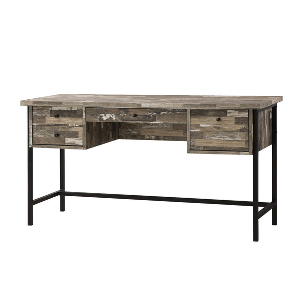 Benzara BM159133 Rustic Style Wooden Writing Desk With Drawers