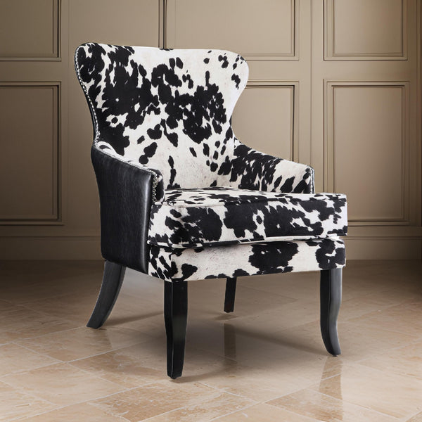 benzara BM159280 Intriguingly Comfortable Accent Chair Black/White