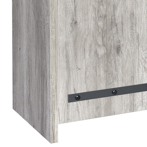Benzara BM160269 Spacious Wooden Accent Cabinet Gray