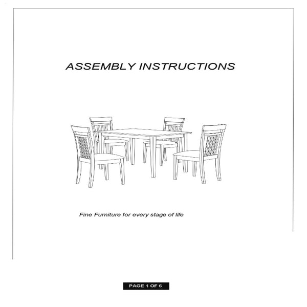 Benzara BM69424 Classy 5 Piece Wooden Dining Table Set Brown