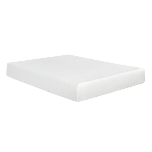 benzara Bree 10 Inch Plush XL Twin Size Mattress with Gel Foam Aloe Vera Infused - BM286522