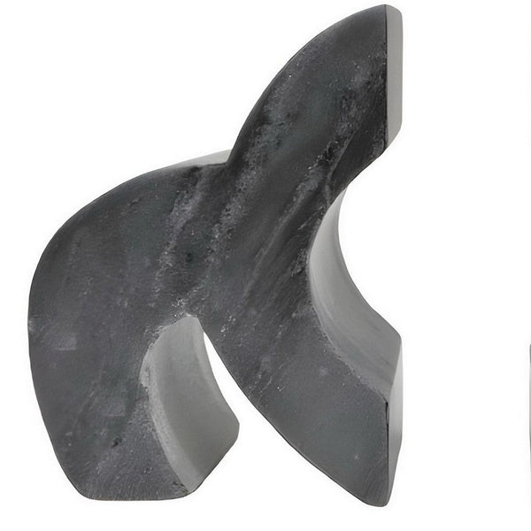 Benzara Buck Accent Bookend Set Of 2 Marble Modern Gray Finish 7 Inch -BM331015