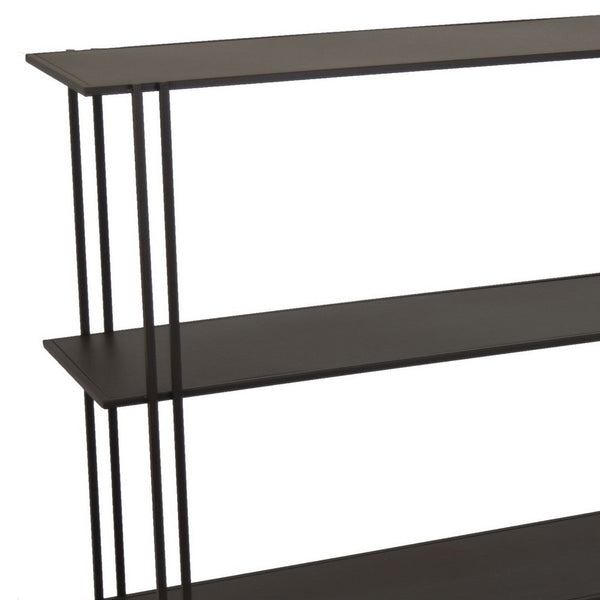 Benzara Bush Plant Display Stand Modern 3 Tier Brown Metal Finish 32 Inch -BM330958