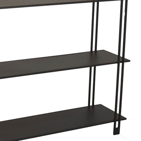 Benzara Bush Plant Display Stand Modern 3 Tier Brown Metal Finish 32 Inch -BM330958
